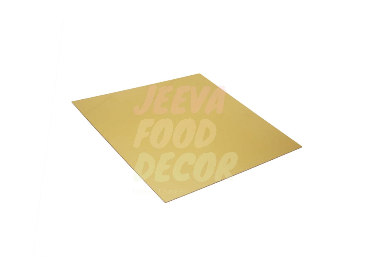 MDF Cake Base Gold Color 10Pieces Square - 10 inch