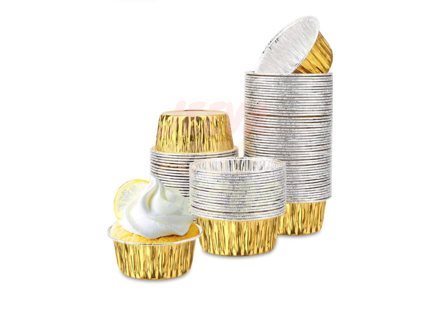 Golden Cupcake Liner - 50 Piece