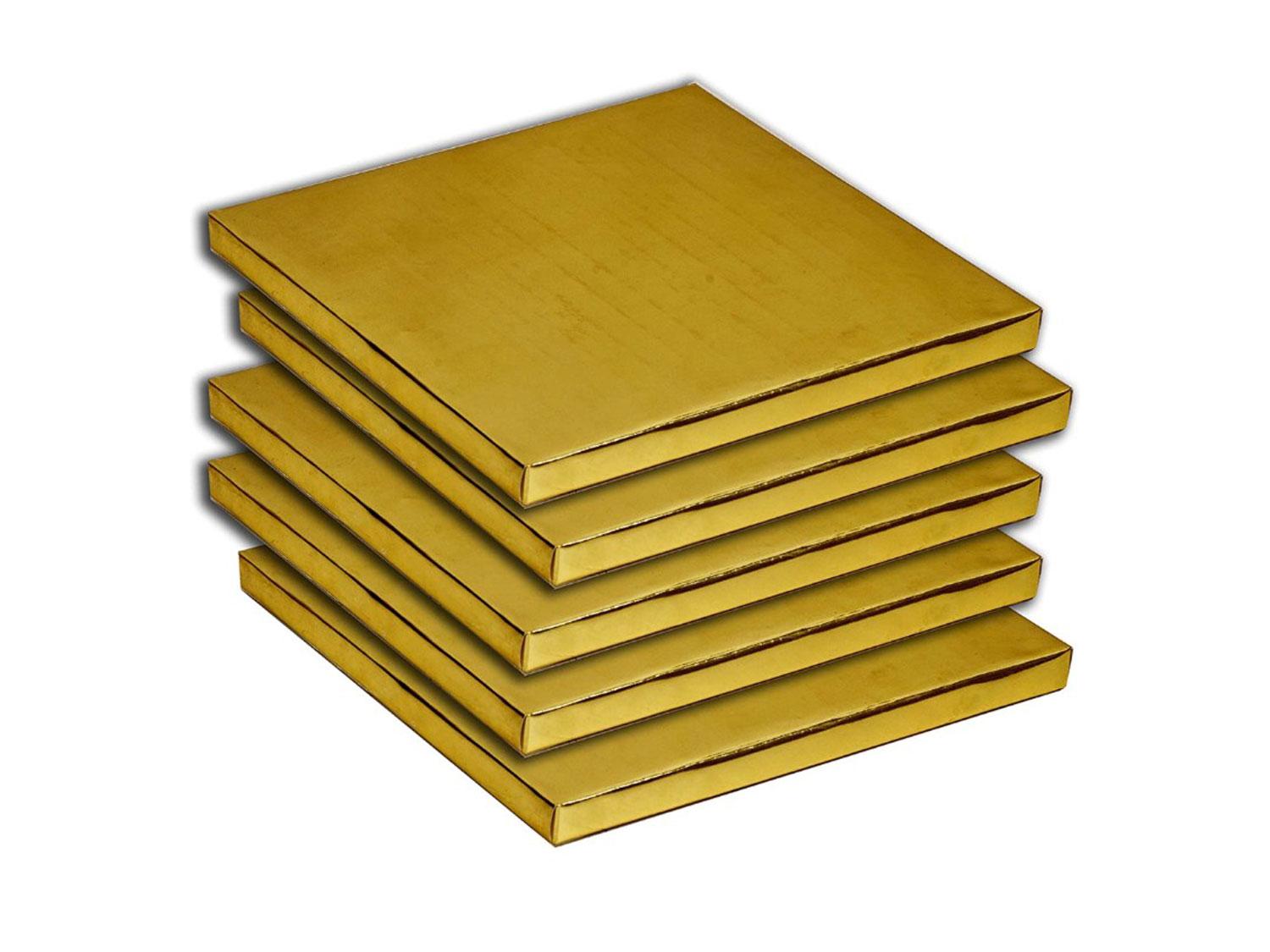 Gold Square Drum Cake Board Cake Base - 8 inch