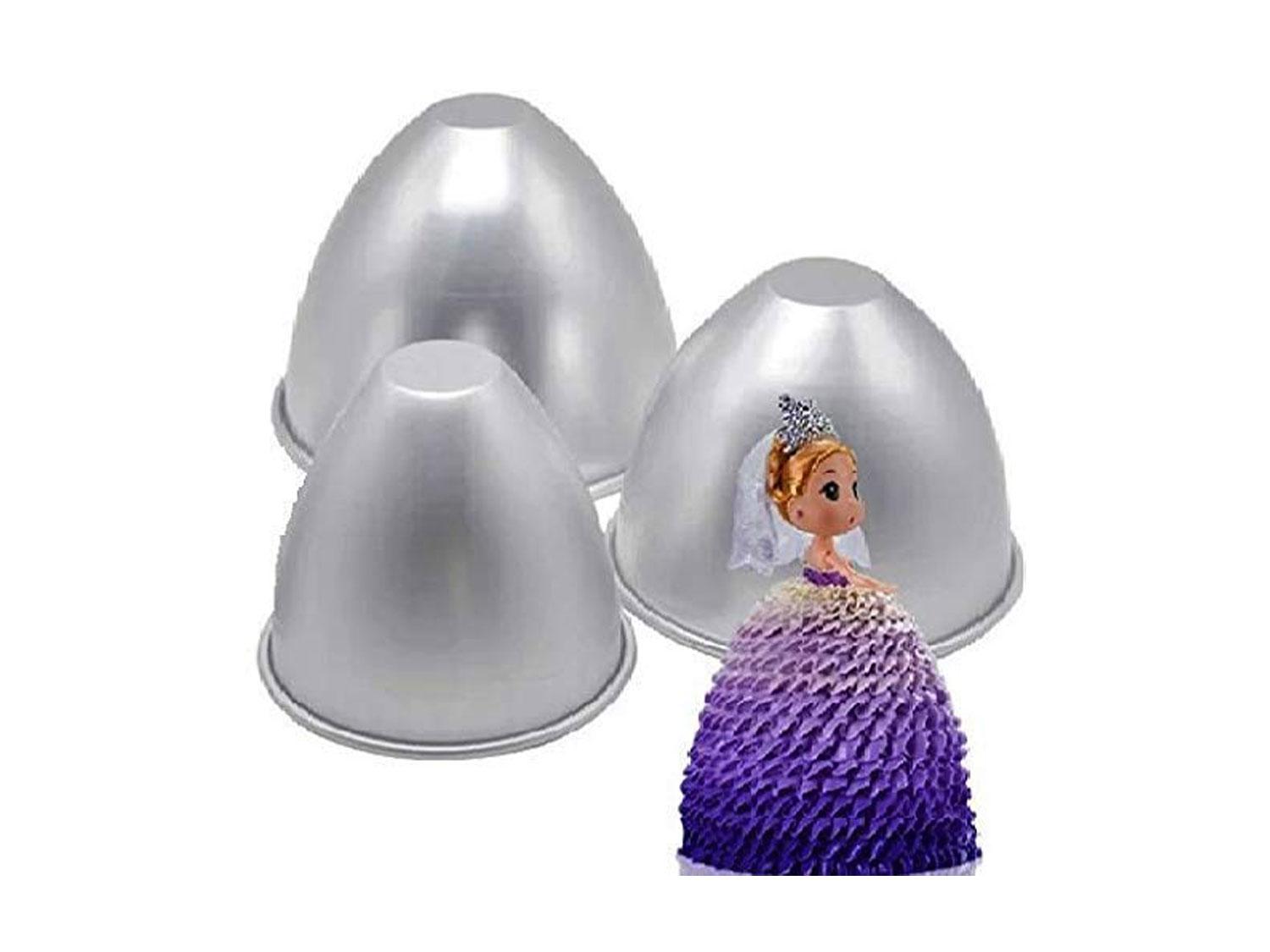 Aluminium Doll Cake Mould 3-piece - 1,2 & 3 Number