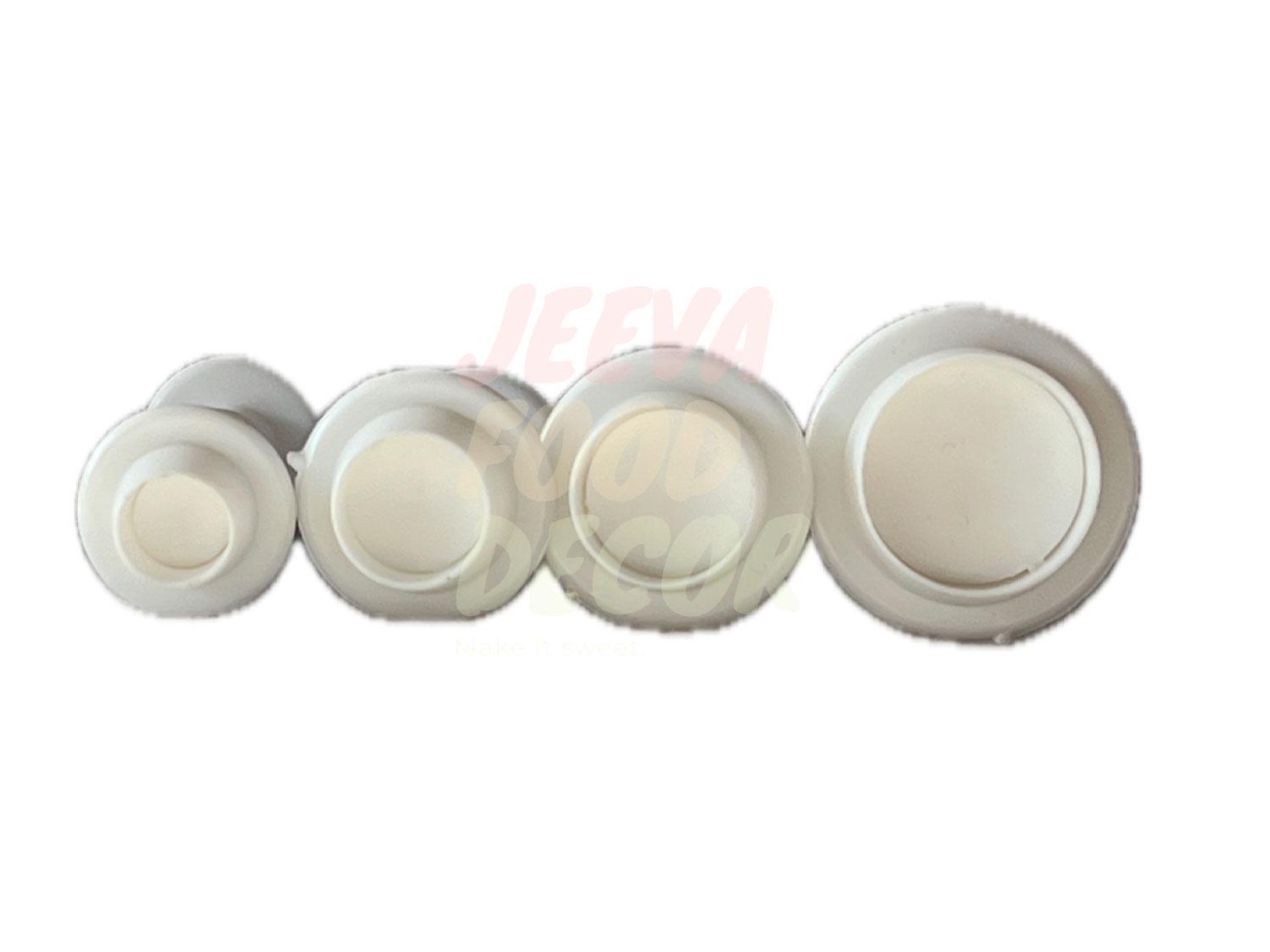 4 Piece Round Shaped Fondant Cutter Plunger Mould