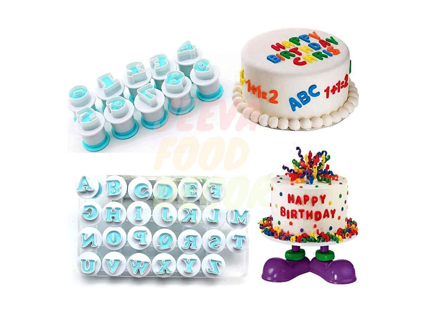 26 Pcs Uppercase Alphabet Letters Shaped Fondant Cutter Plunger Mould