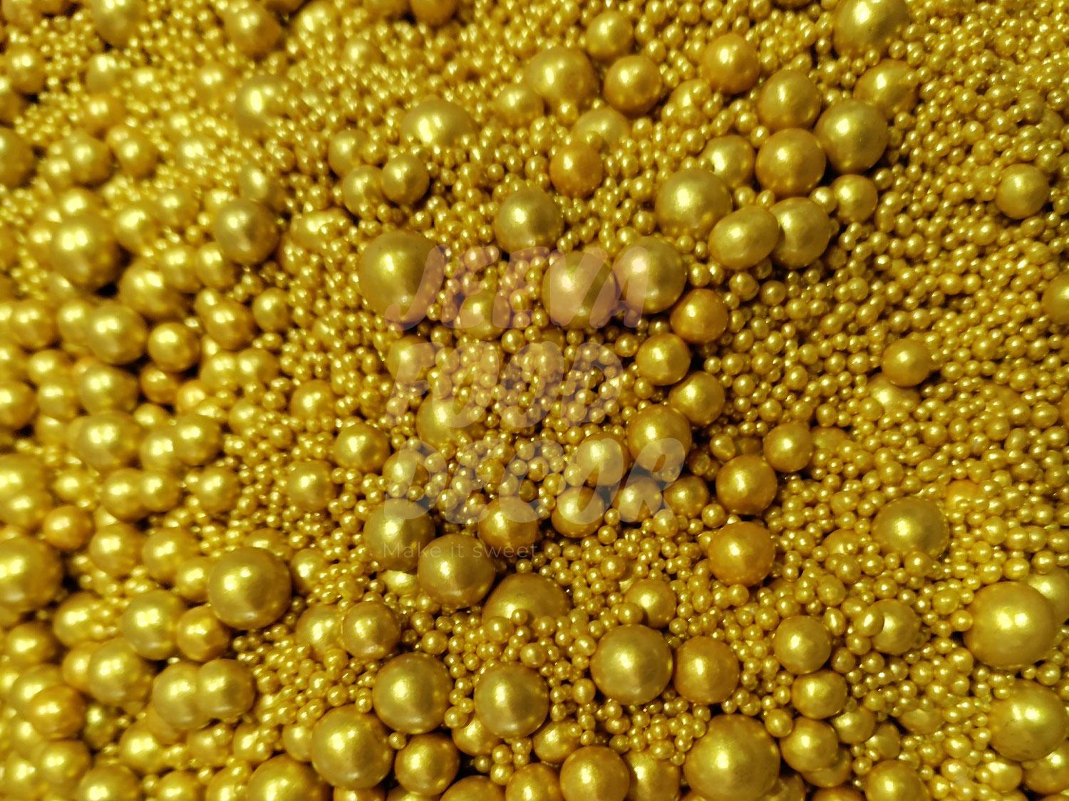 Gold Balls Sprinkles / Golden Pearl (85 gm)