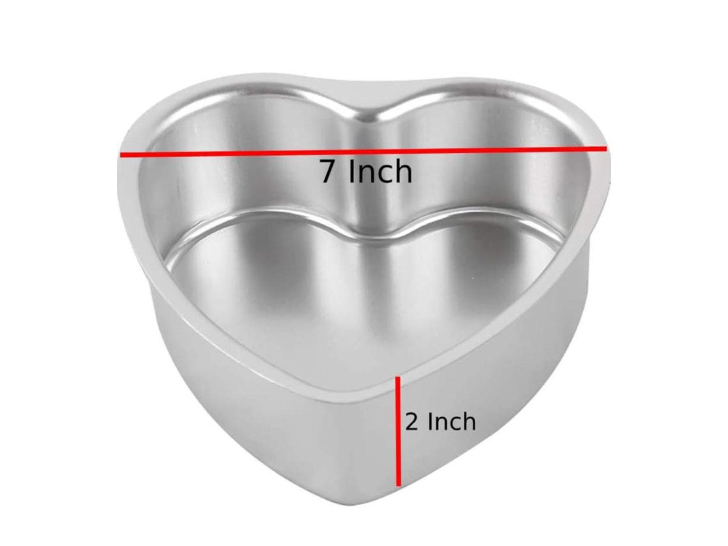 Aluminium Heart Cake Mould Pan - 7 X 2 Inch