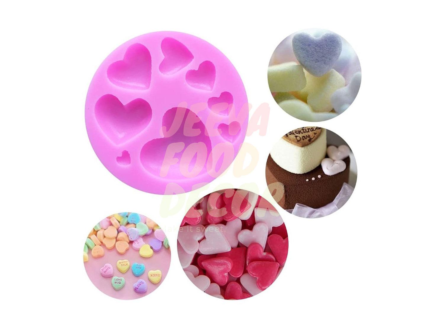 Silicone 8 Cavity Heart Fondant / Chocolate Mould