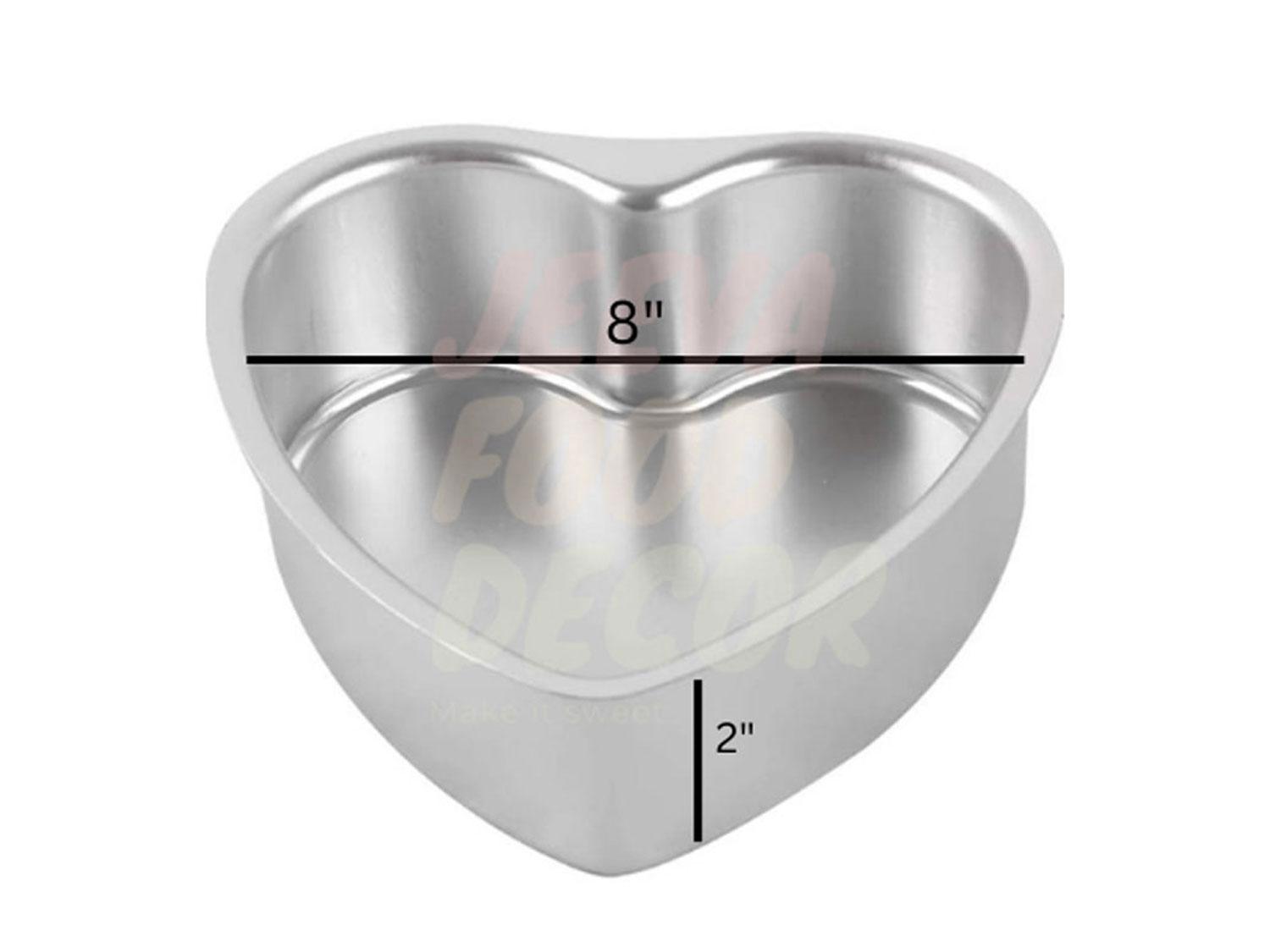 Aluminium Heart Cake Mould Pan - 8 X 2 Inch