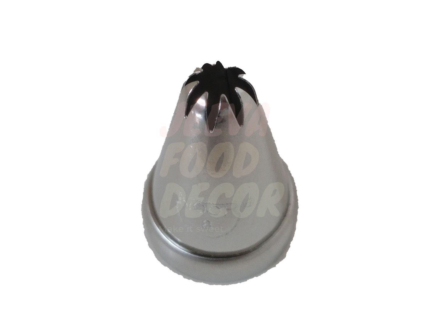 Noor 8 Star Piping Nozzle - Stainless Steel