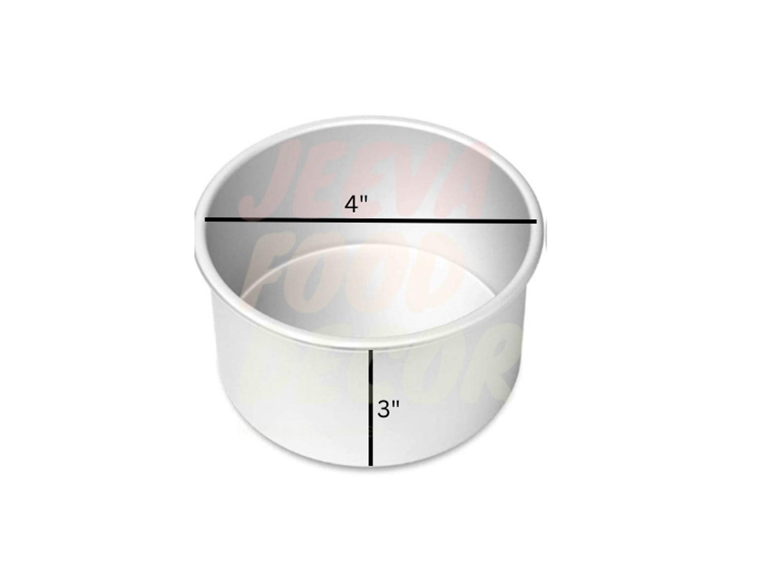 Aluminium Round Cake Mould Pan - 4 x 3 Inch