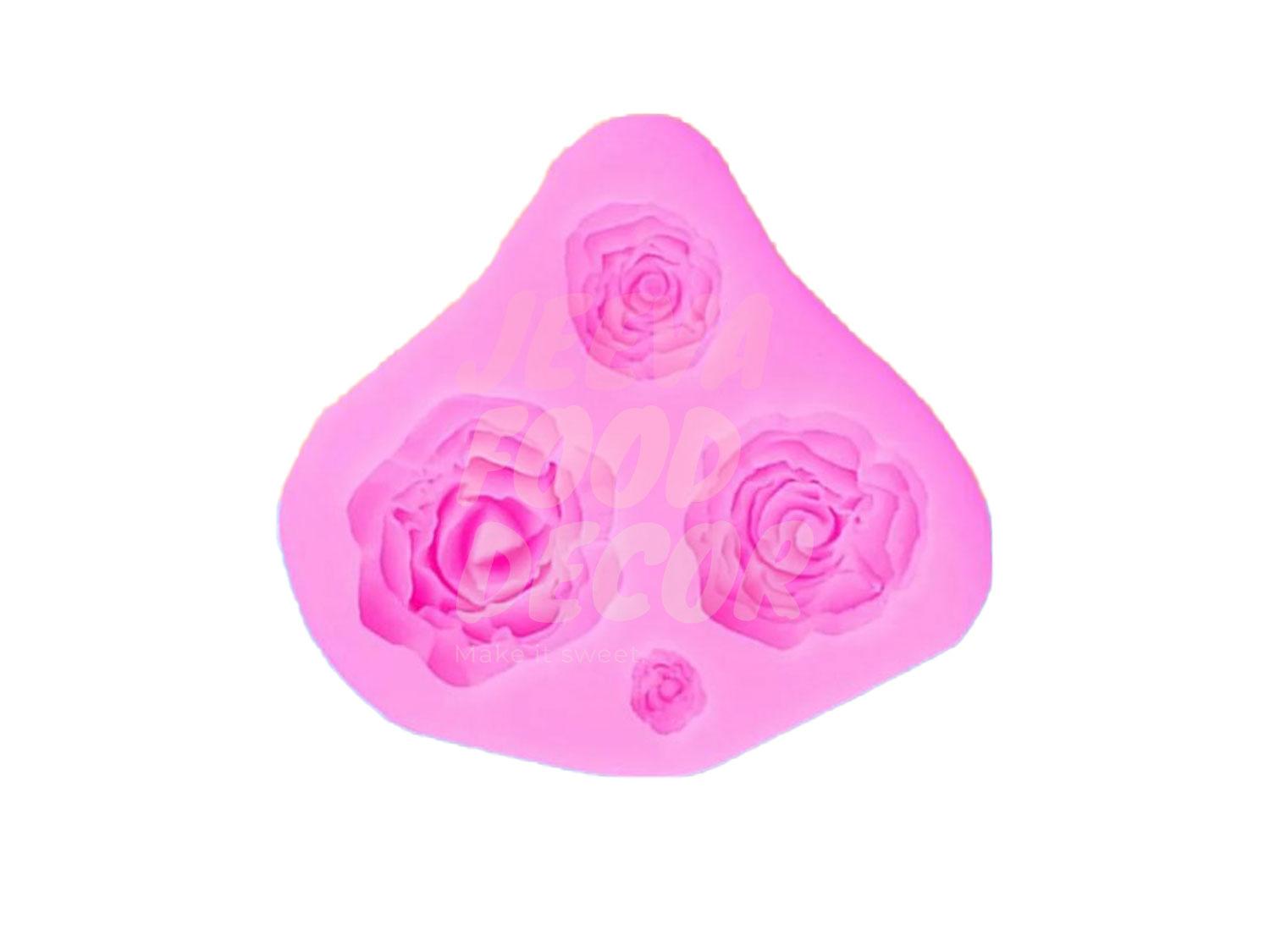 Silicone Four Rose Flower Fondant Mold