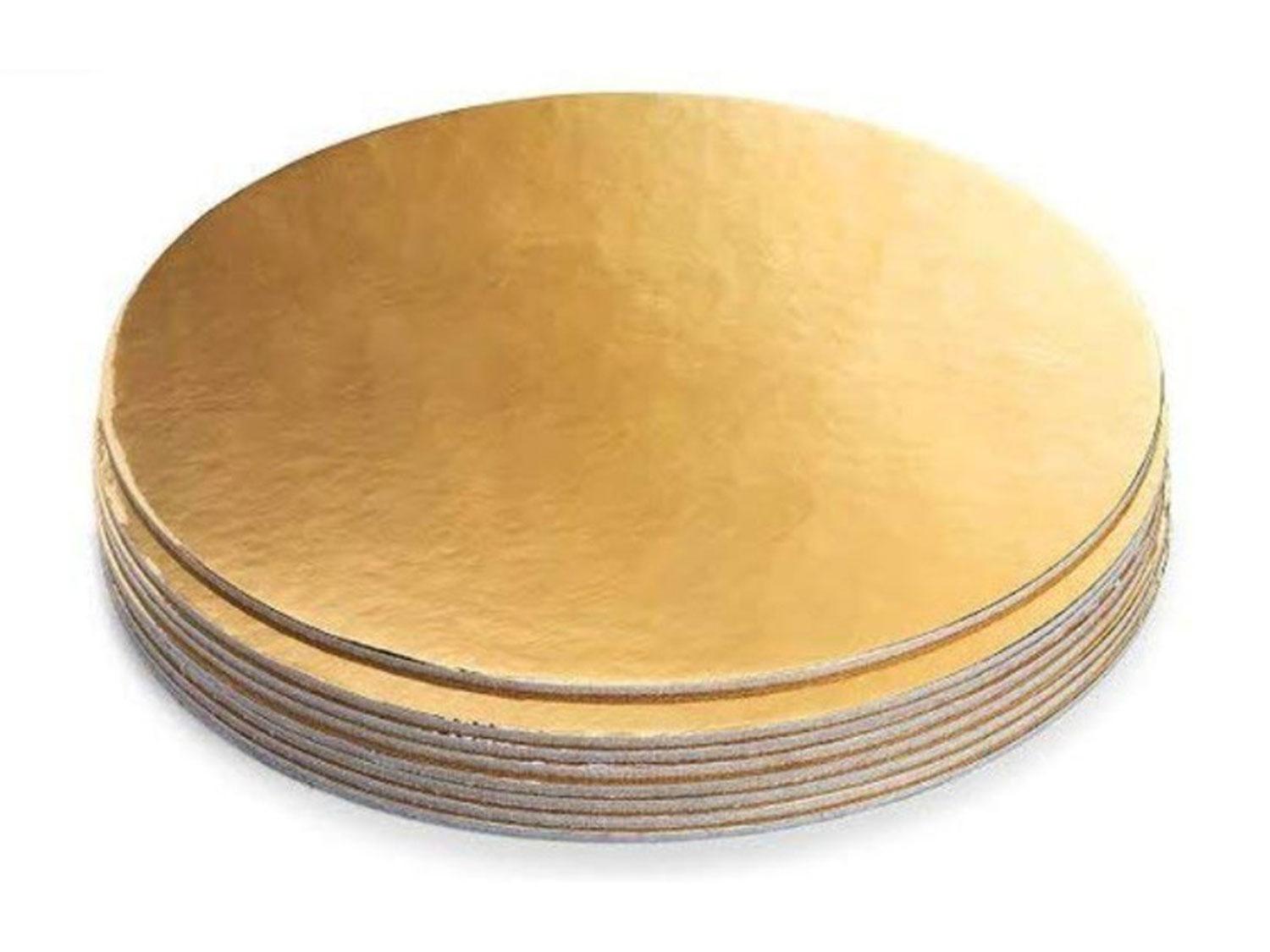 MDF Cake Base Gold Color 10 Pieces Round - 14 inch