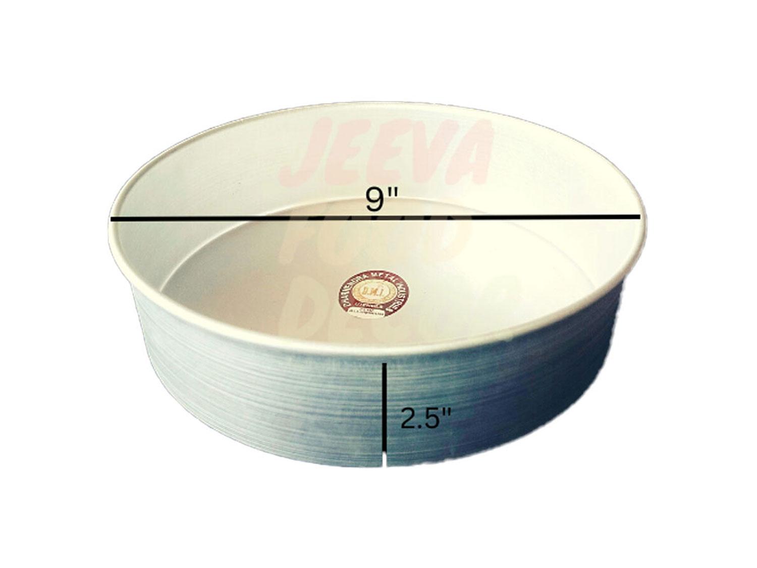 Aluminium Round Cake Mould Pan - 9 X 2.5 Inch